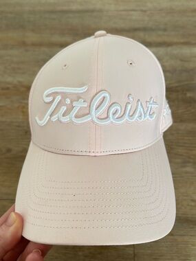 Titleist Pink and White Script Logo Golf Hat